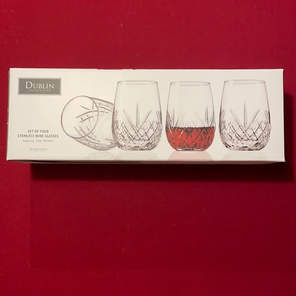 Godinger Dining Nwt Set Of Stemless Wine Glasses Poshmark